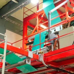 showing an extruder machine in production environment