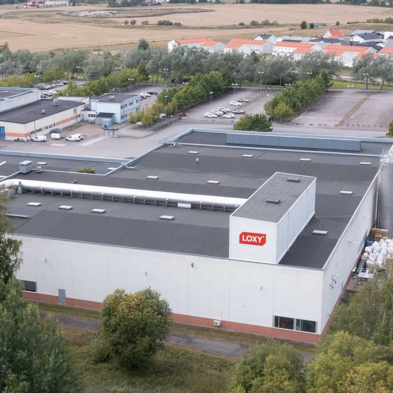 Drone photo of productions site
